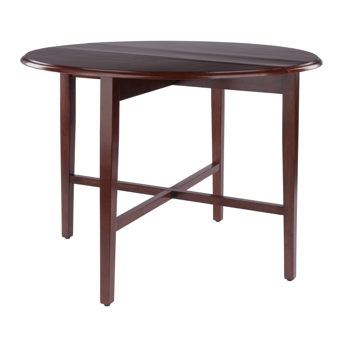 Hannah Double Drop Leaf Round Dining Table, Walnut