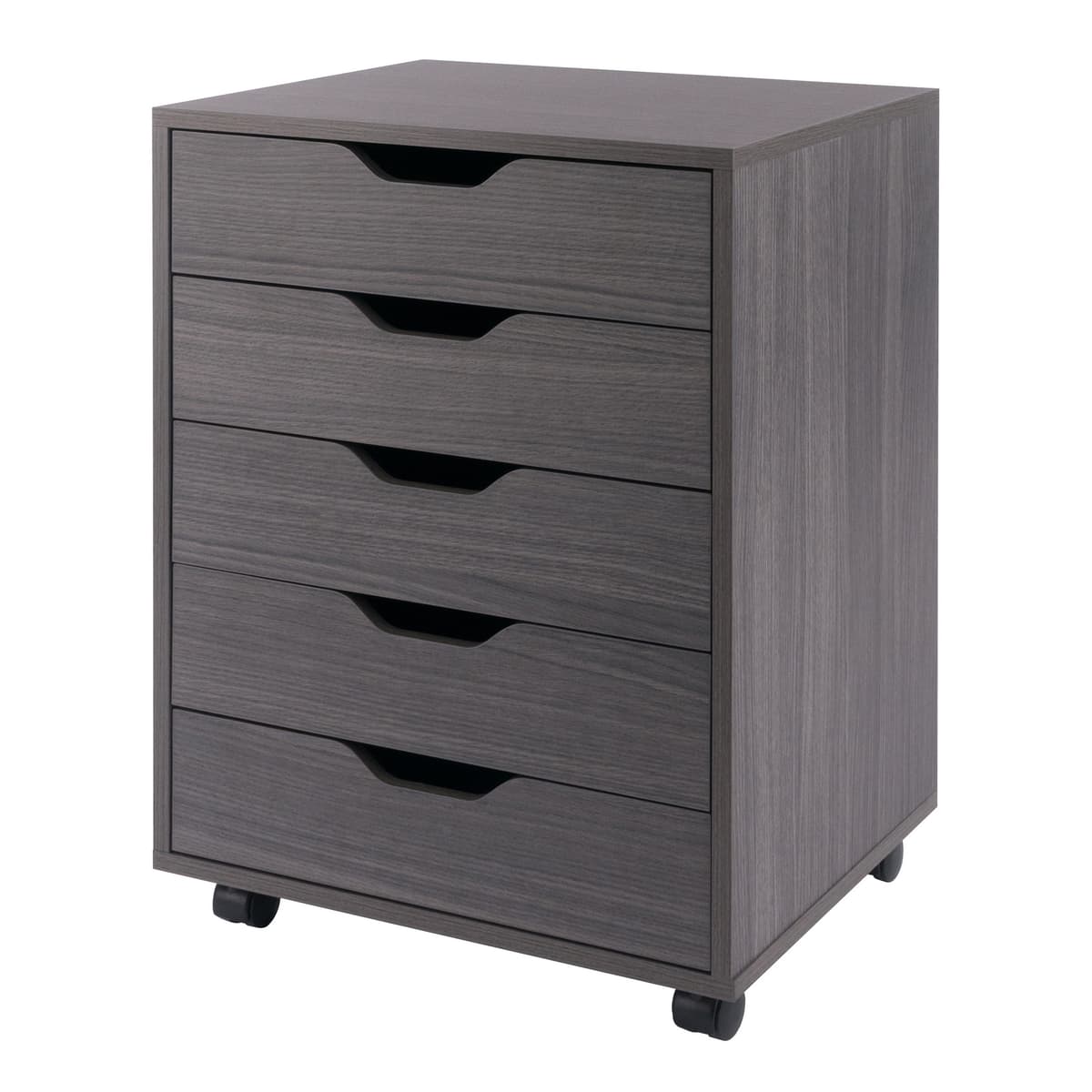 Halifax 5-Drawer Mobile Cabinet, Charcoal