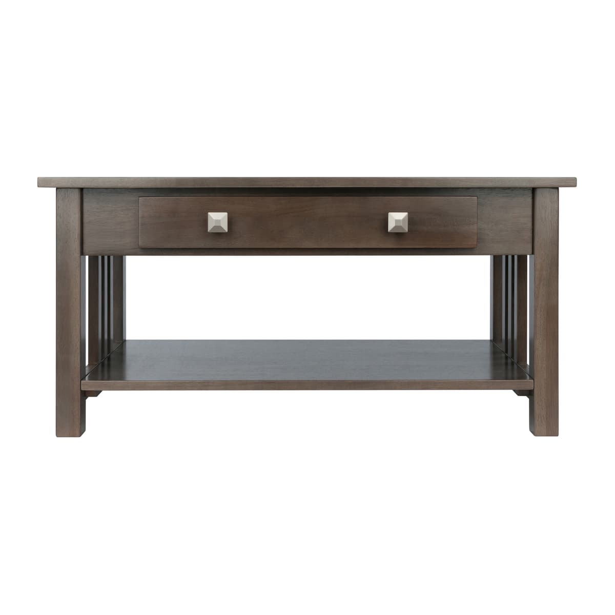 Stafford Coffee Table, 18" High, 37" Wide, Oyster Gray