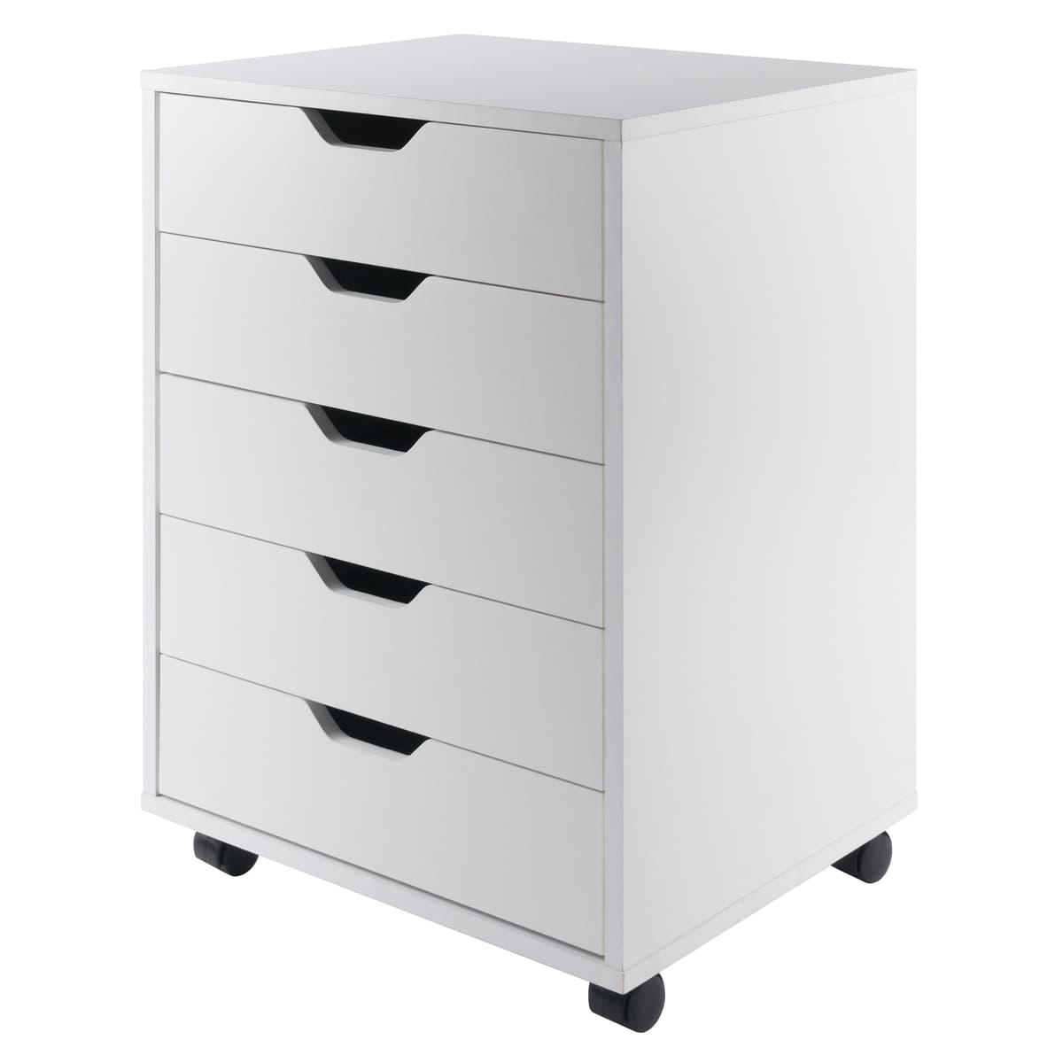 Halifax 5-Drawer Mobile Cabinet, White