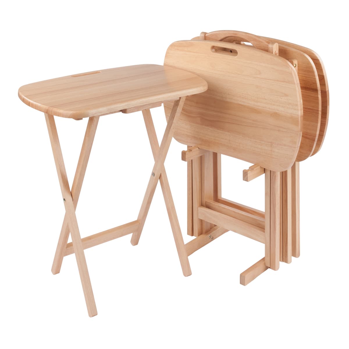 Lucca 5-pc Snack Table Set, Natural