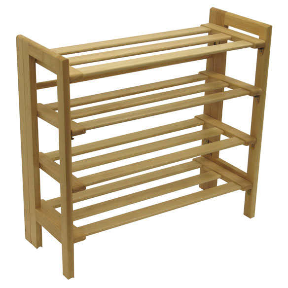 Clifford 4-Tier  Stackable Shoe Rack, Natural