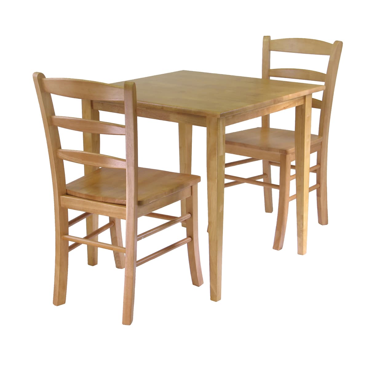 Groveland 3-Pc Dining Table with Ladder-back Chairs, Light Oak